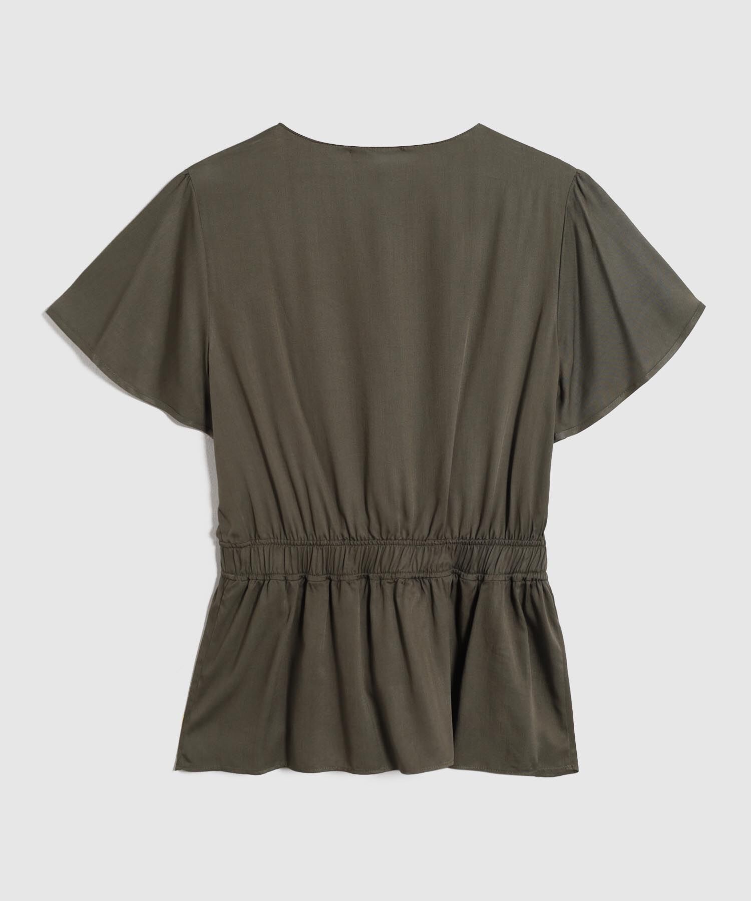 Blusa Cruzada Manga De Volante Mujer