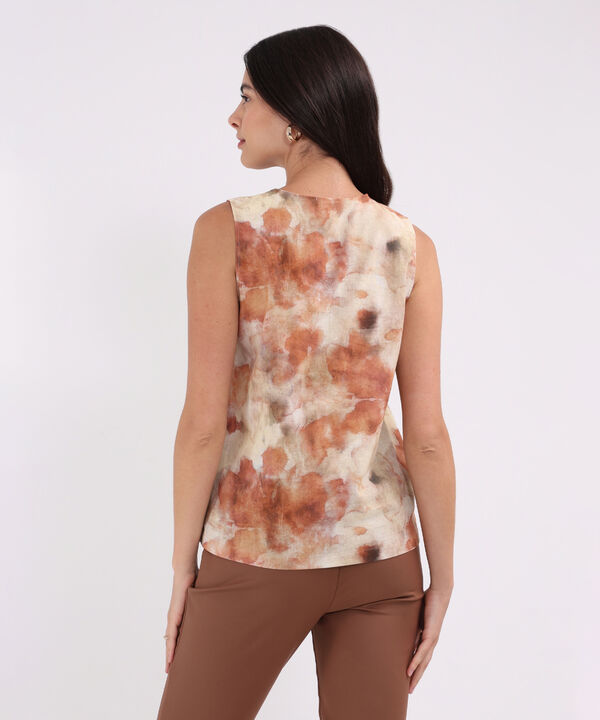 Blusa Estampada Manga Sisa