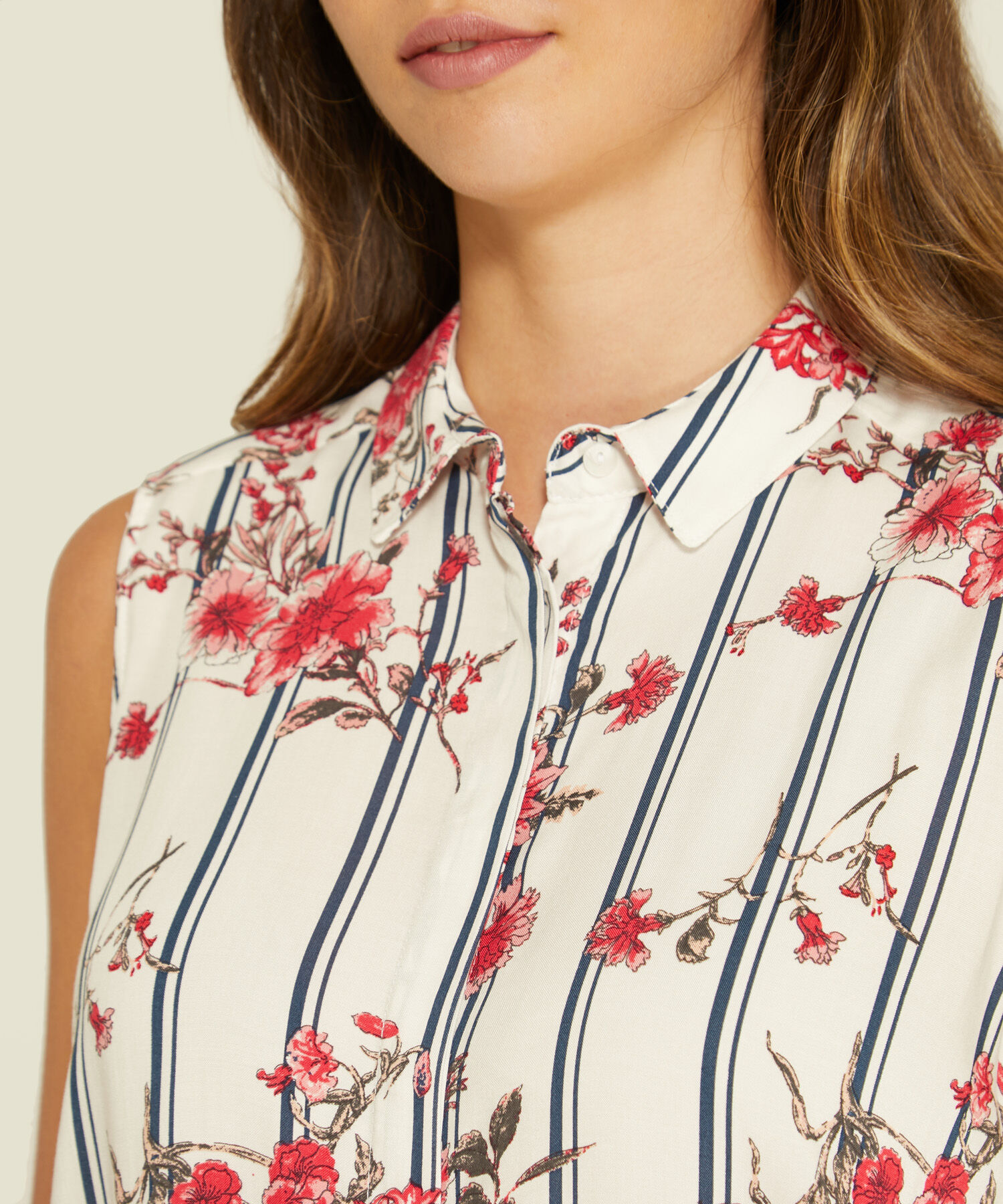 Camisa Manga Sisa Estampada