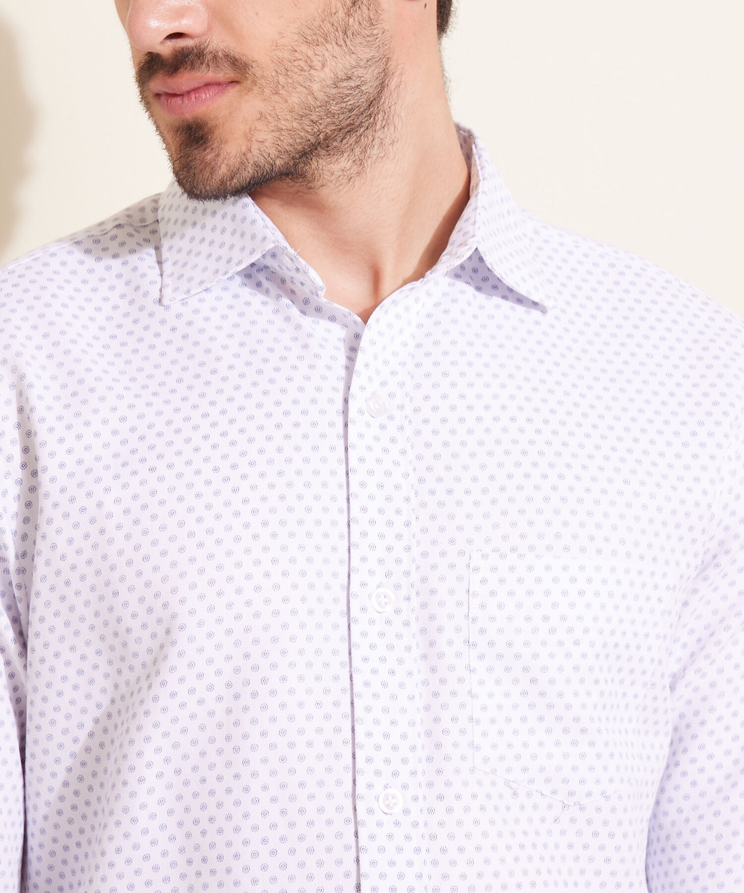 Camisa Manga Larga Estampada