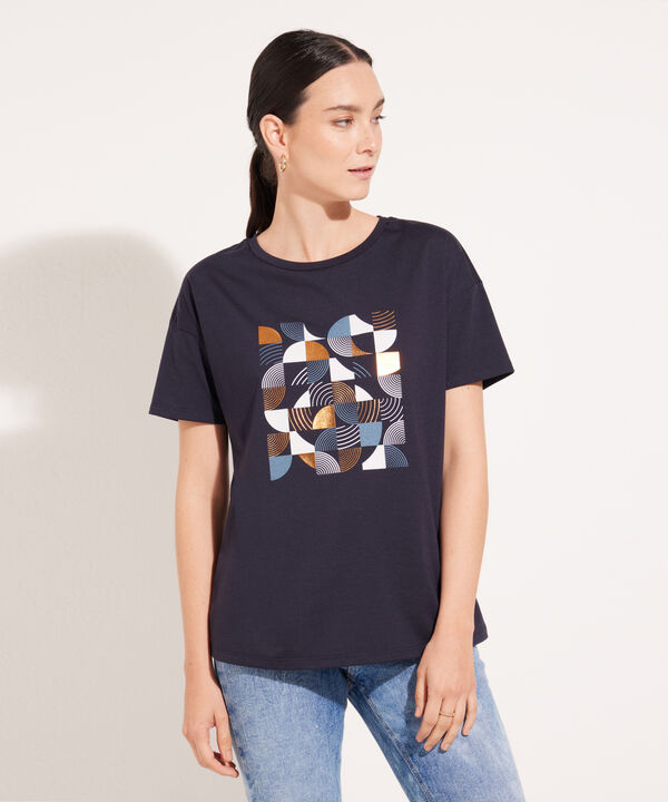 Camiseta Manga Corta Corrida Con Screen En Frente