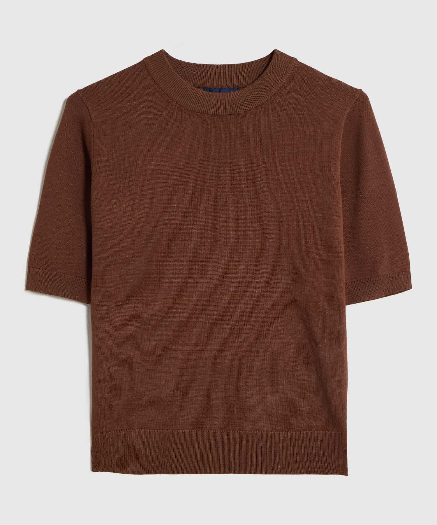 Camiseta de Punto Manga Corta para Mujer