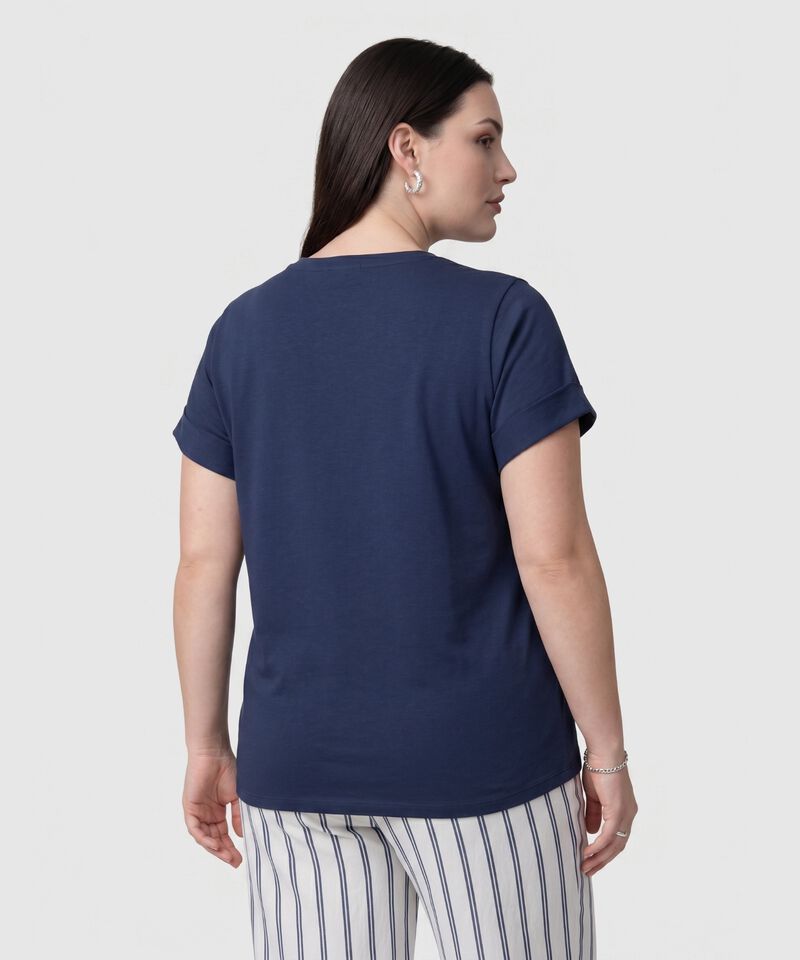 Camiseta Manga Corta Cuello Redondo Mujer Curvy