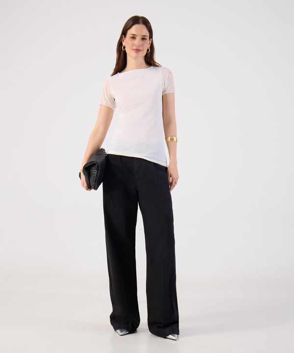 Camiseta Malla Con Brillos Para Mujer image number null