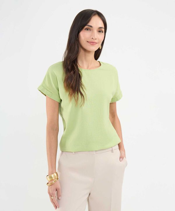 Blusa en Efecto Lino
