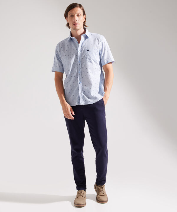 Camisa Estampada Manga Corta