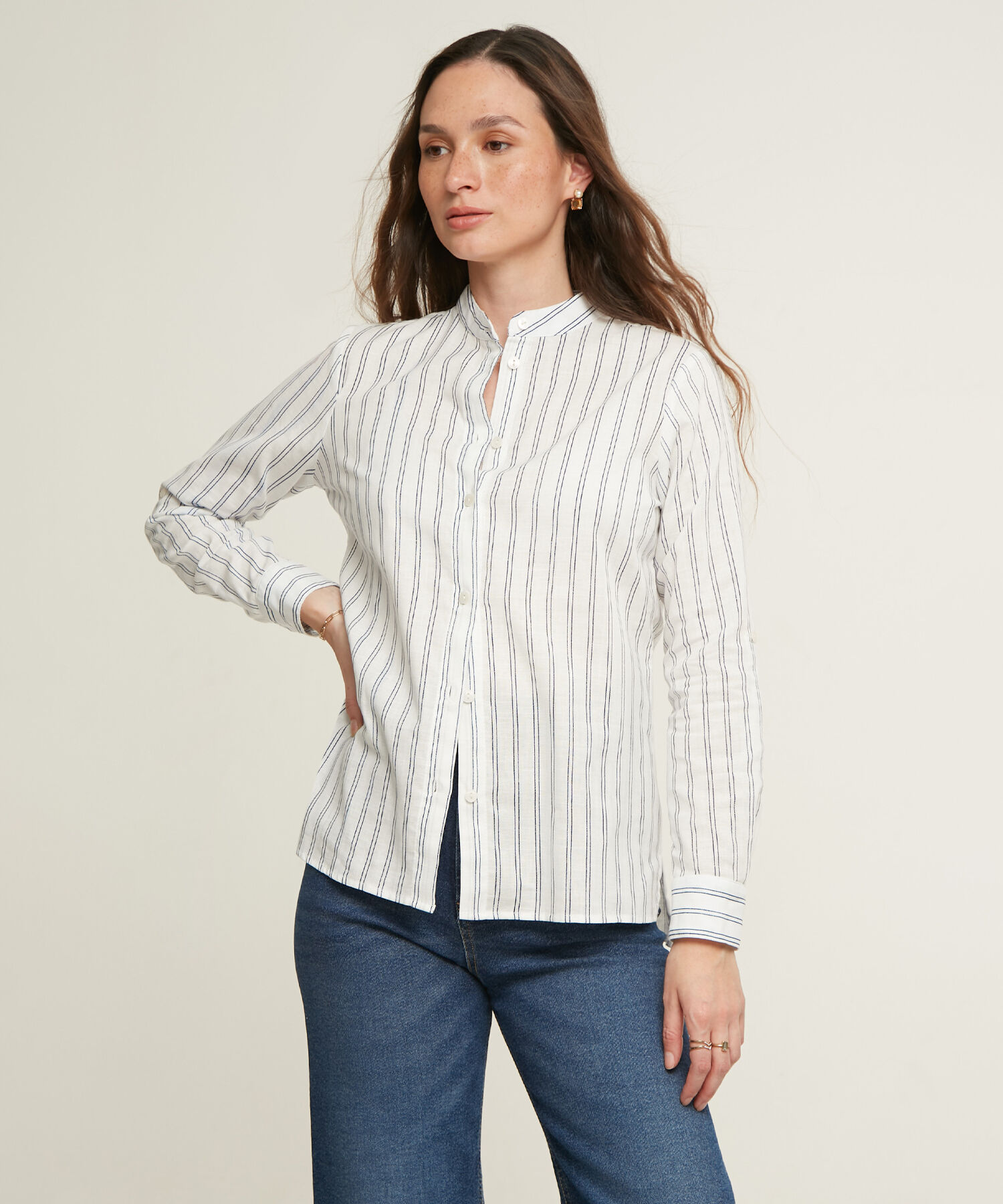 Blusa con Cuello Mao Compra ahora Patprimo