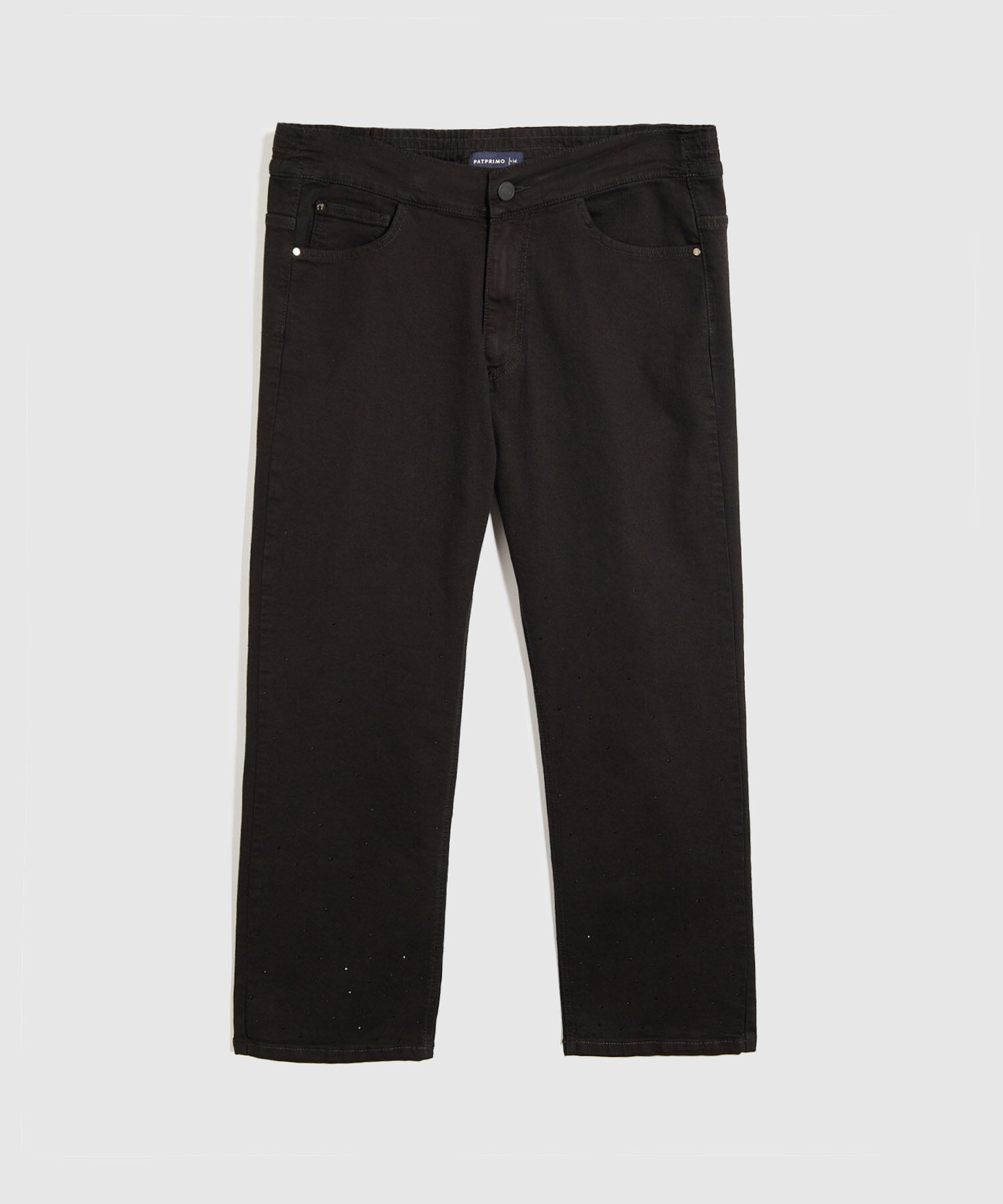 Jean Straight Crop Con Pedreria Para Mujer