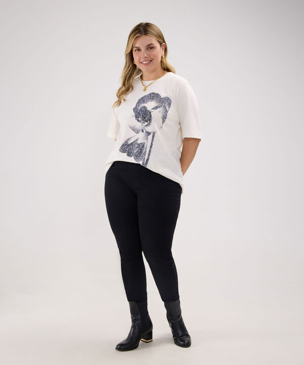 Camiseta Estampada con Brillos image number null