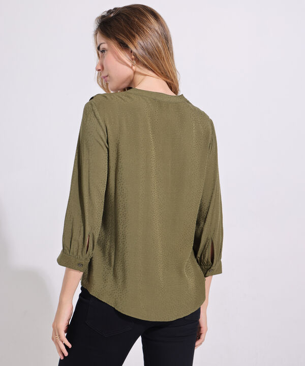 Blusa Cuello Nerú Manga 3/4