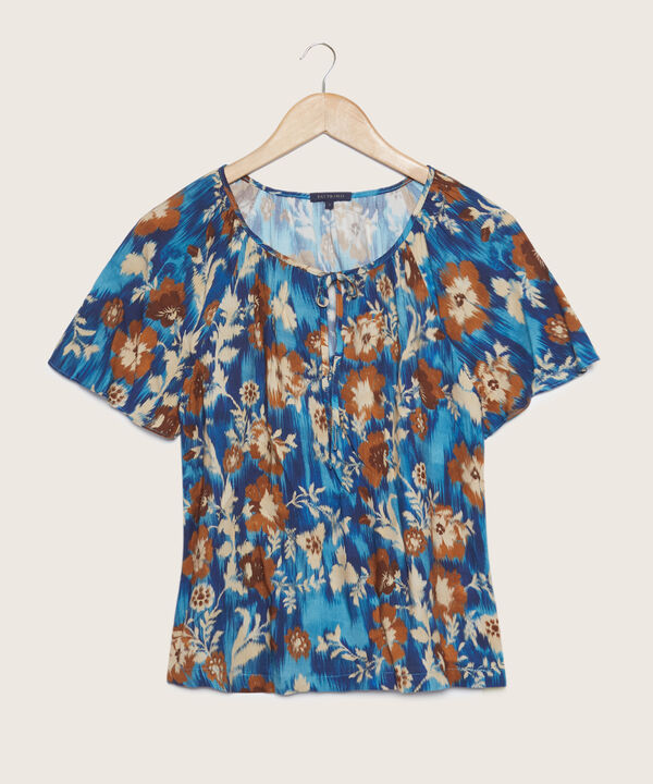 Blusa Estampada Manga Ranglan Corta Volada