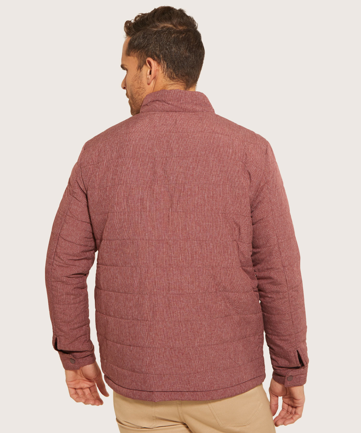 Chaqueta Acolchada Con Tejido Preteñido
