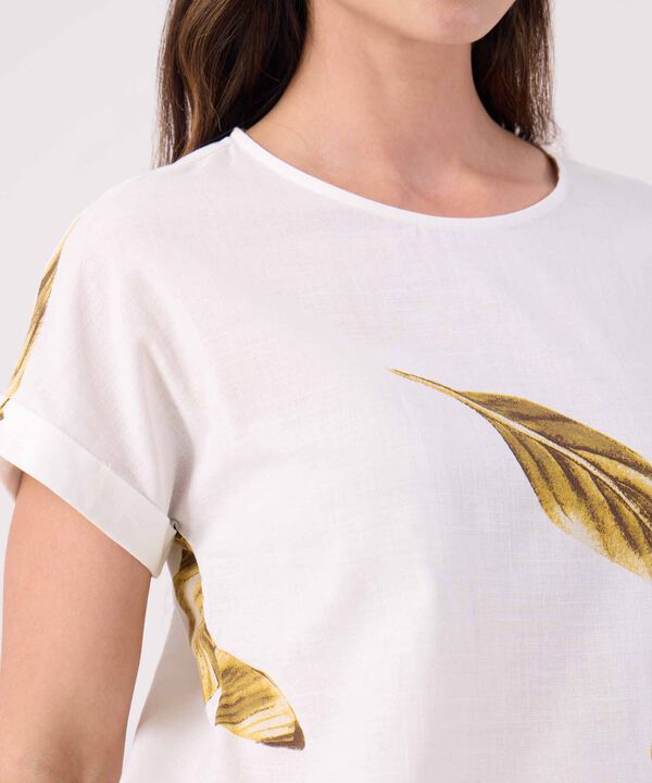 Blusa Estampada Cuello Redondo  image number null