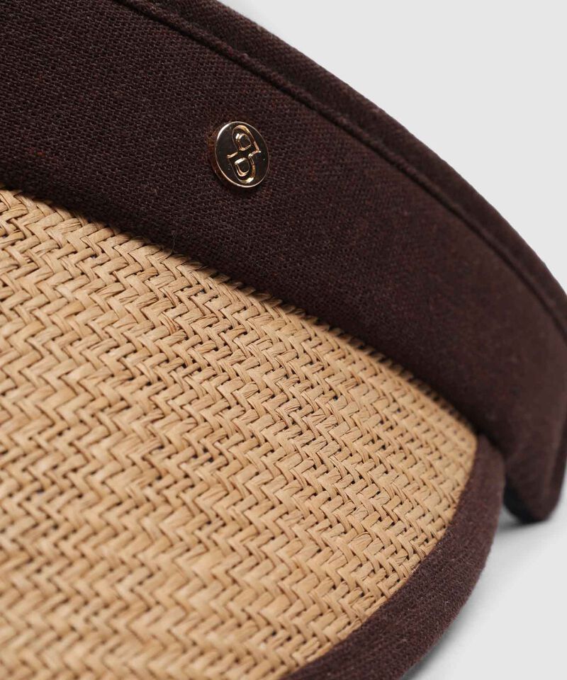 Visera Tejida con Borde en Contraste Mujer