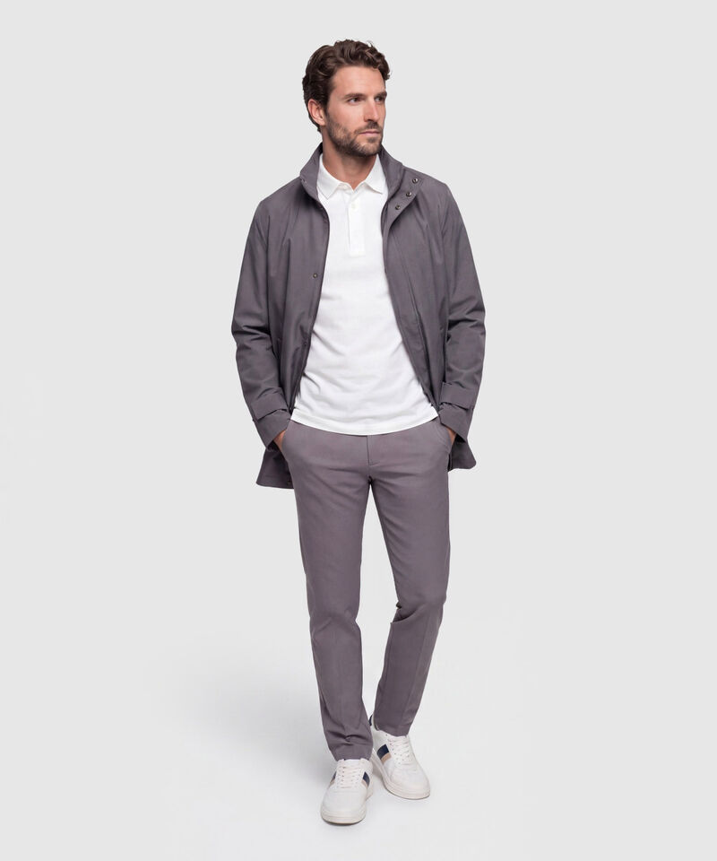 Chaqueta Unicolor con Capucha Para Hombre