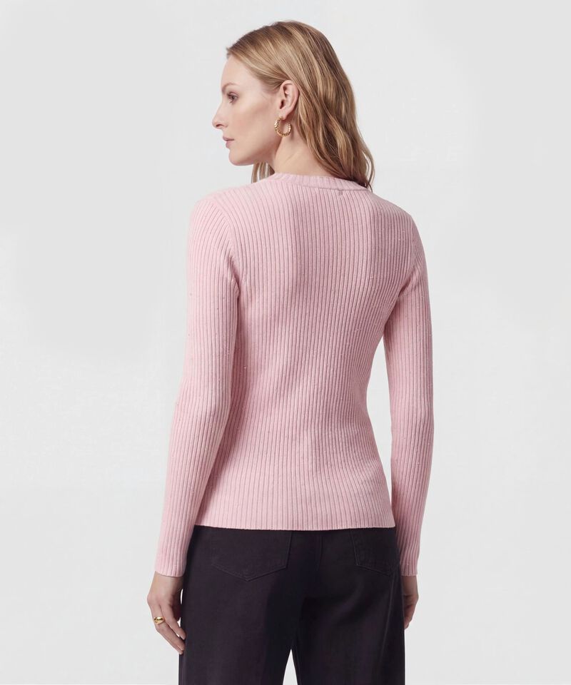 Saco De Punto Acanalado Con Brillo Mujer