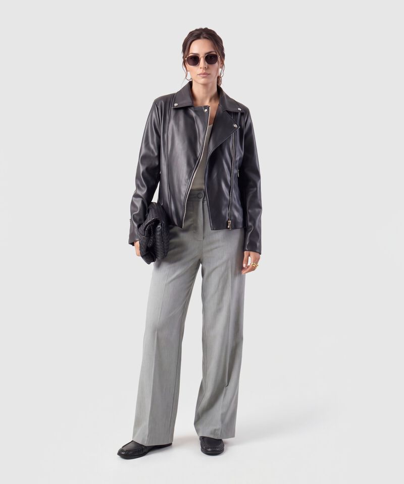 Pantal&oacute;n Bota Ancha Tiro Alto Para Mujer