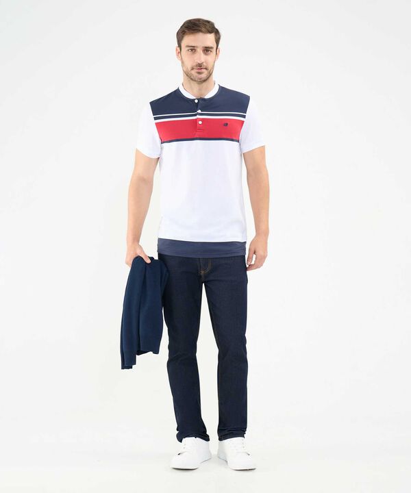 Polo Cuello Mao en Bloques image number null