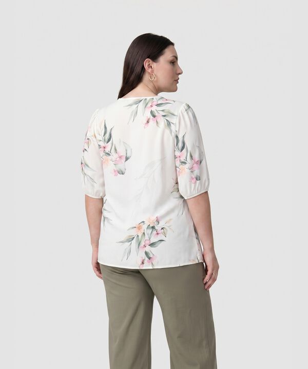 Blusa Manga Tres Cuartos Con Lazos Mujer Curvy