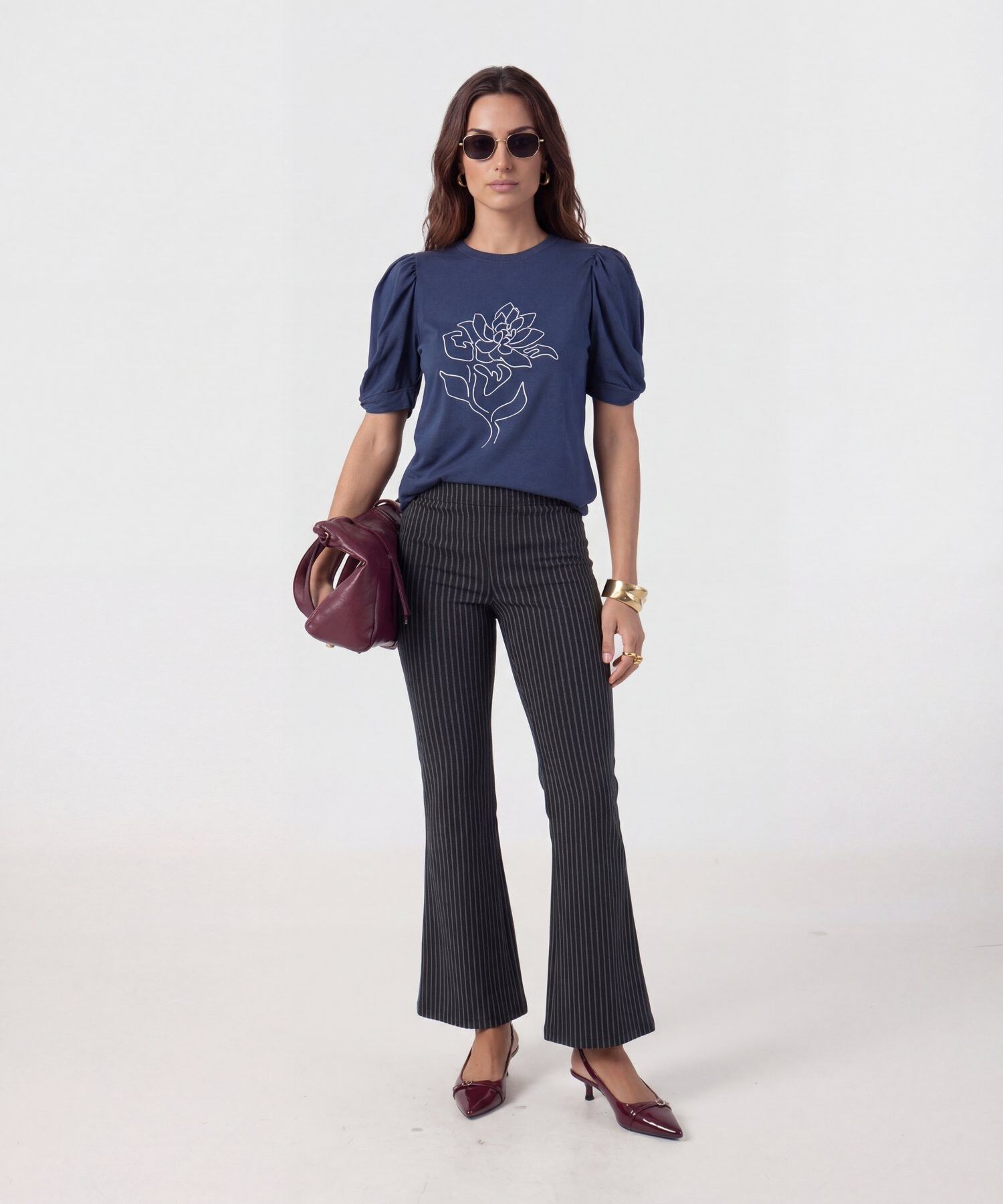 Leggings Flare De Pretina El&aacute;stica Mujer