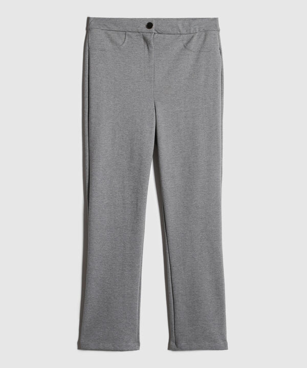 Leggins Unicolor Con Cierre Botón