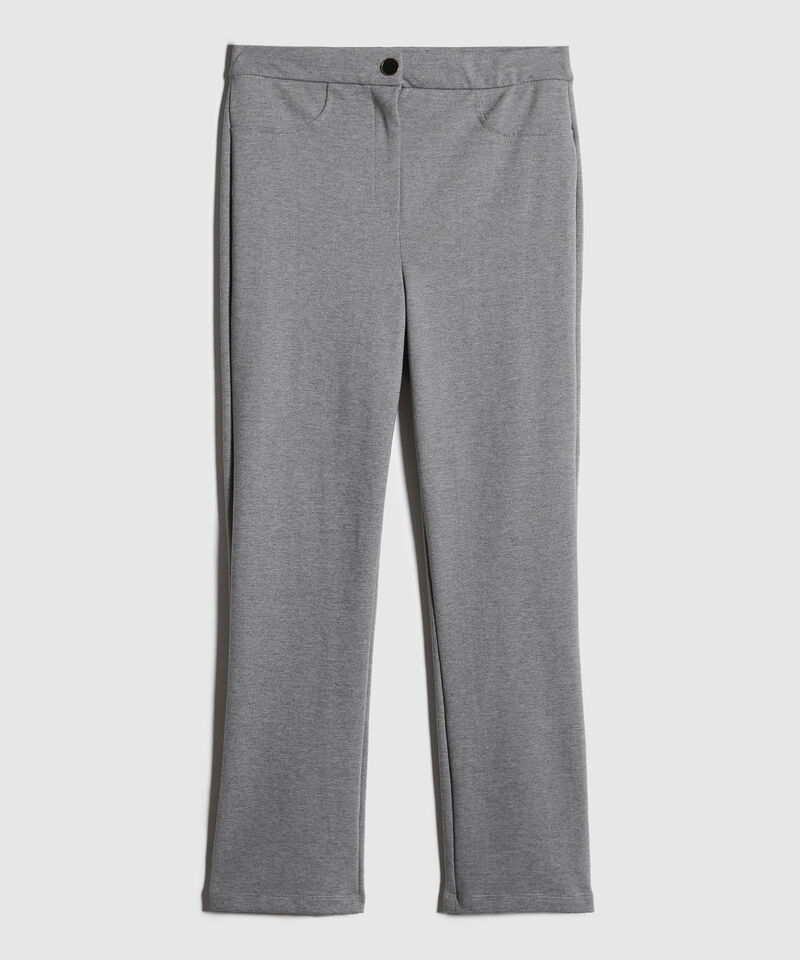 Leggins Unicolor Con Cierre Botón