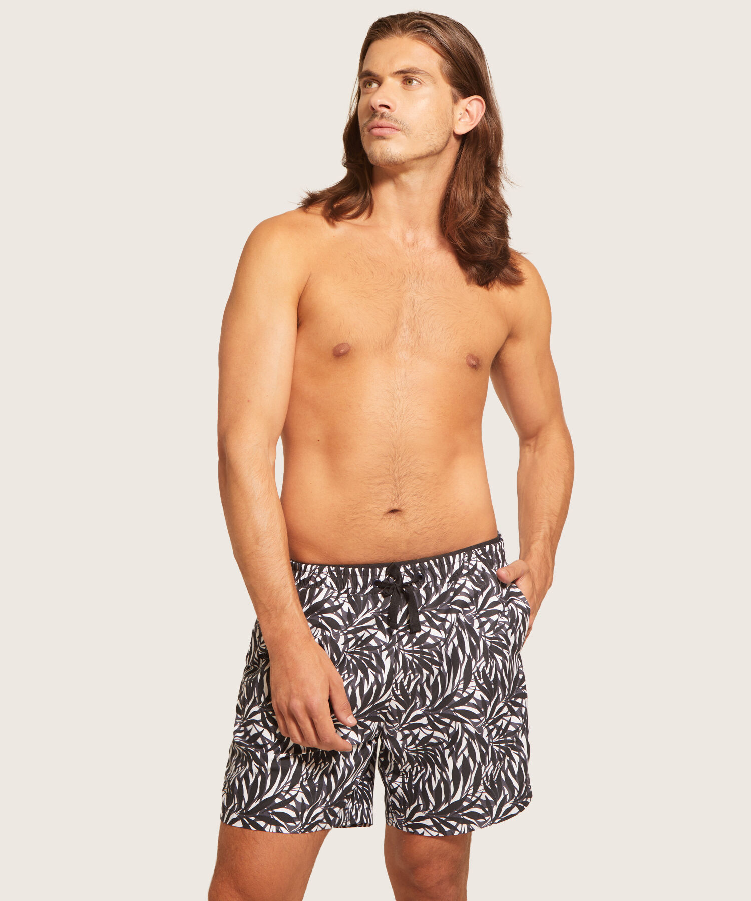 Bermuda Bañadora Estampada Tejido Plano