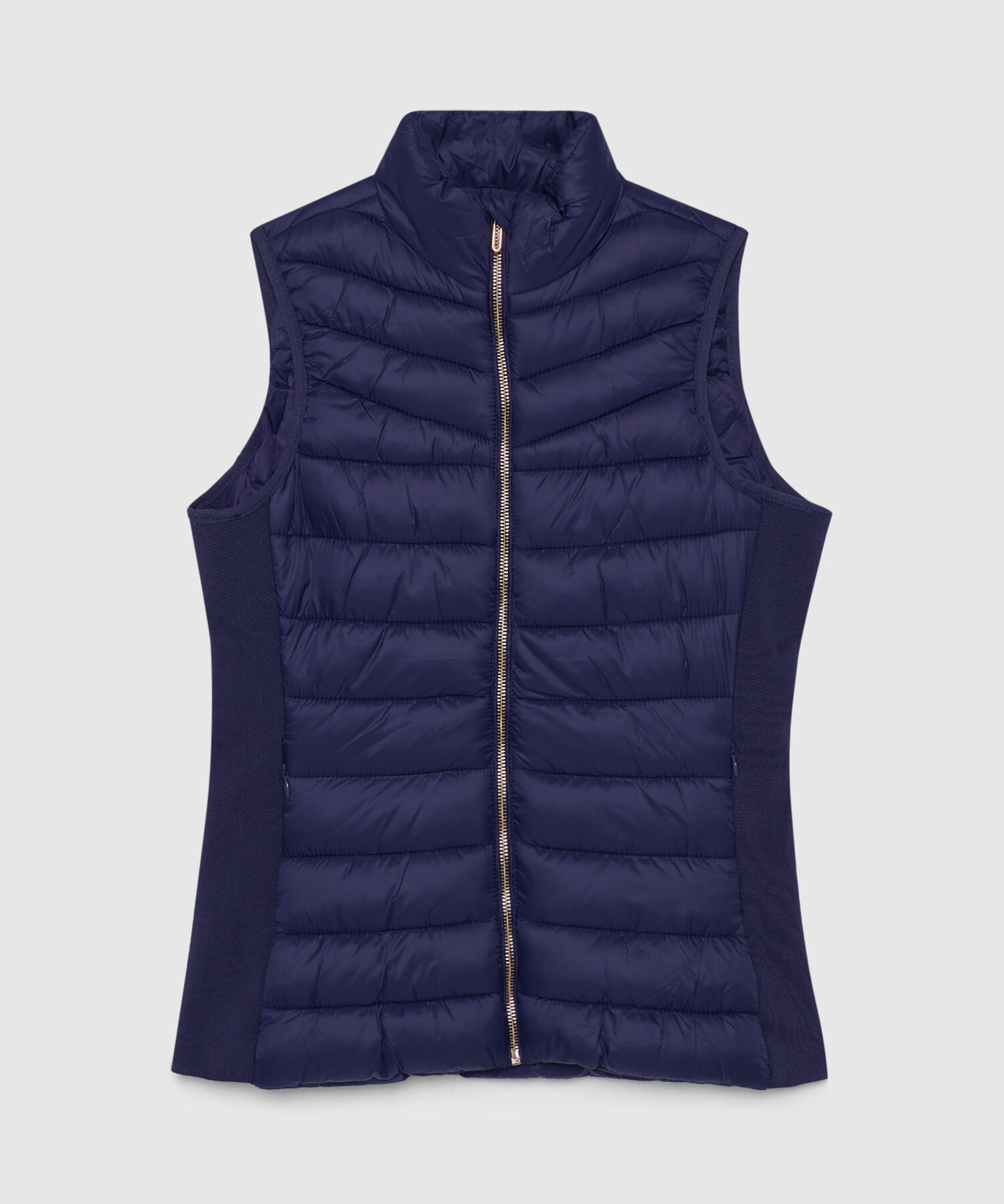 Chaleco Acolchado con Bolsillos en Rib