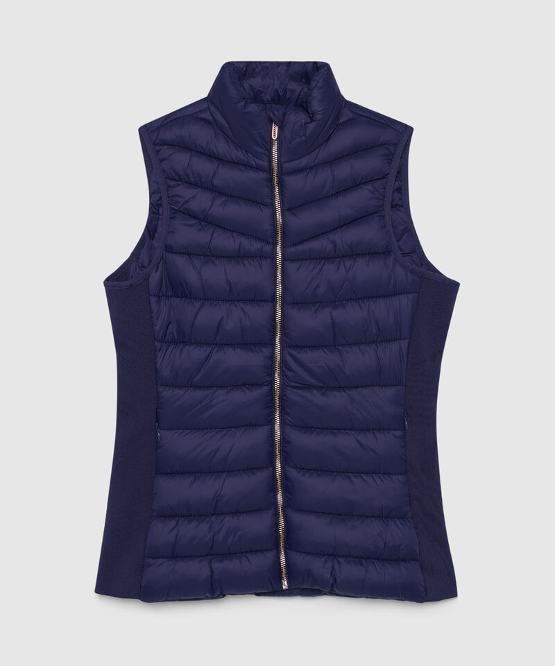 Chaleco Acolchado con Bolsillos en Rib