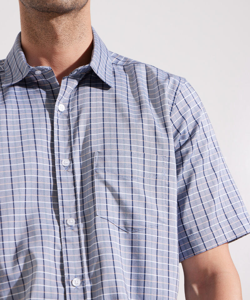 Camisa Manga Corta , Cuello Formal