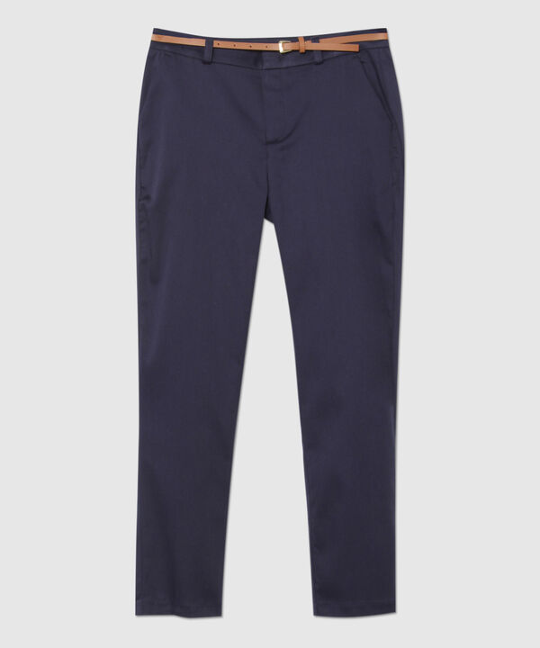 Pantalon Basico Bolsillos Diagonal
