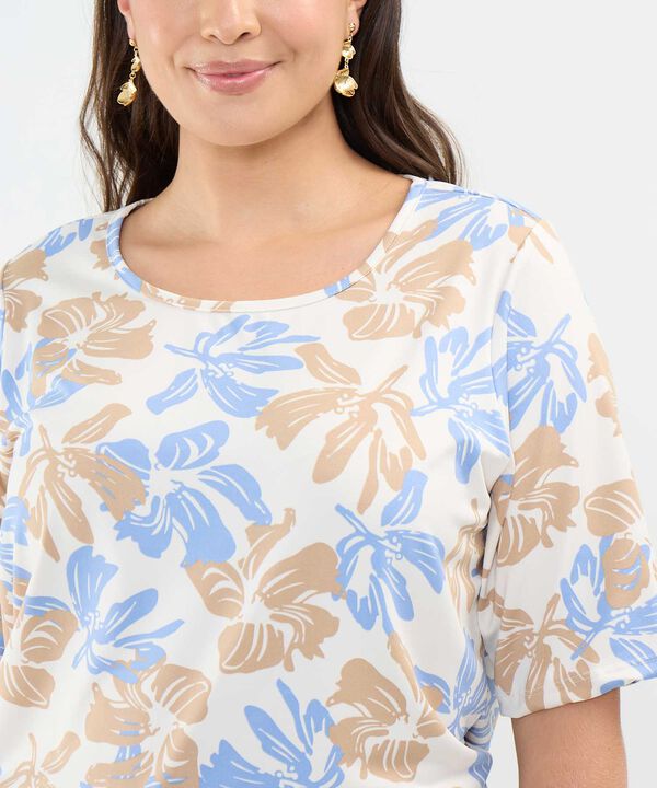 Camiseta mujer manga 3/4 estampada image number null