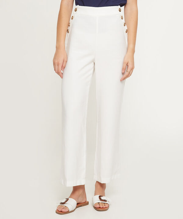 Pantalón Fluido Con Botones image number null