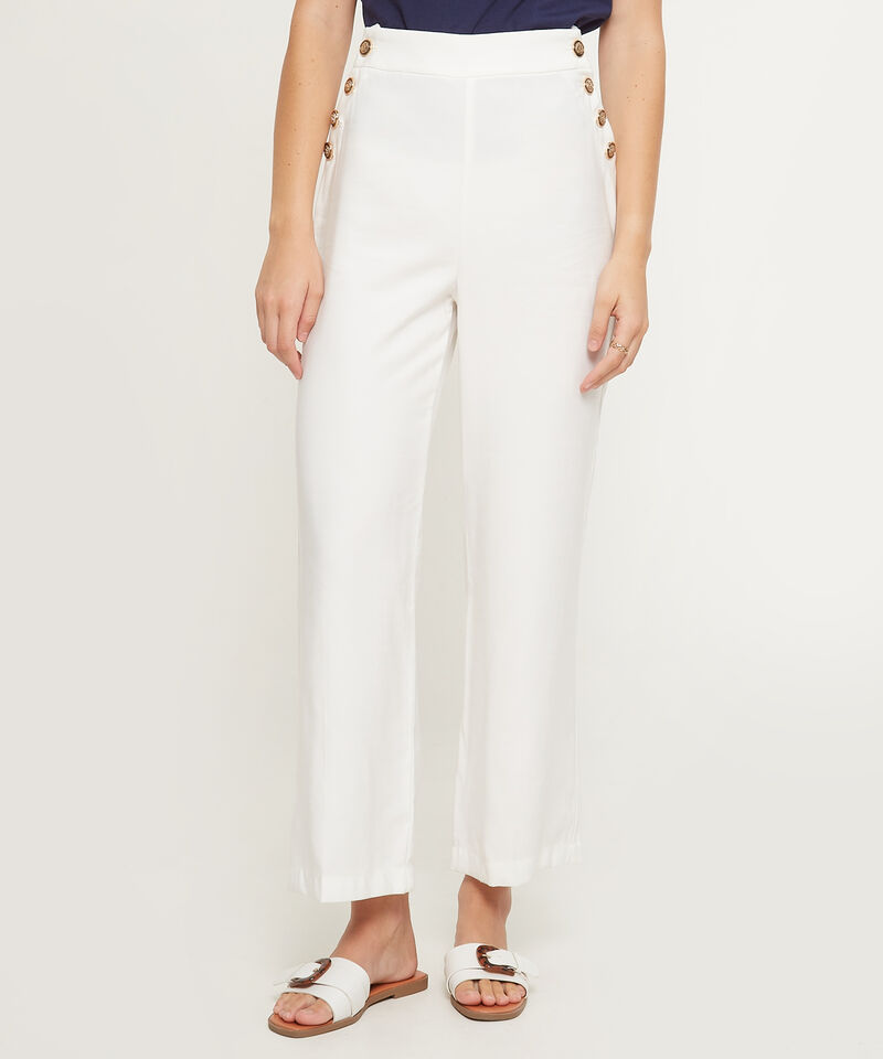 Pantalón Fluido Con Botones