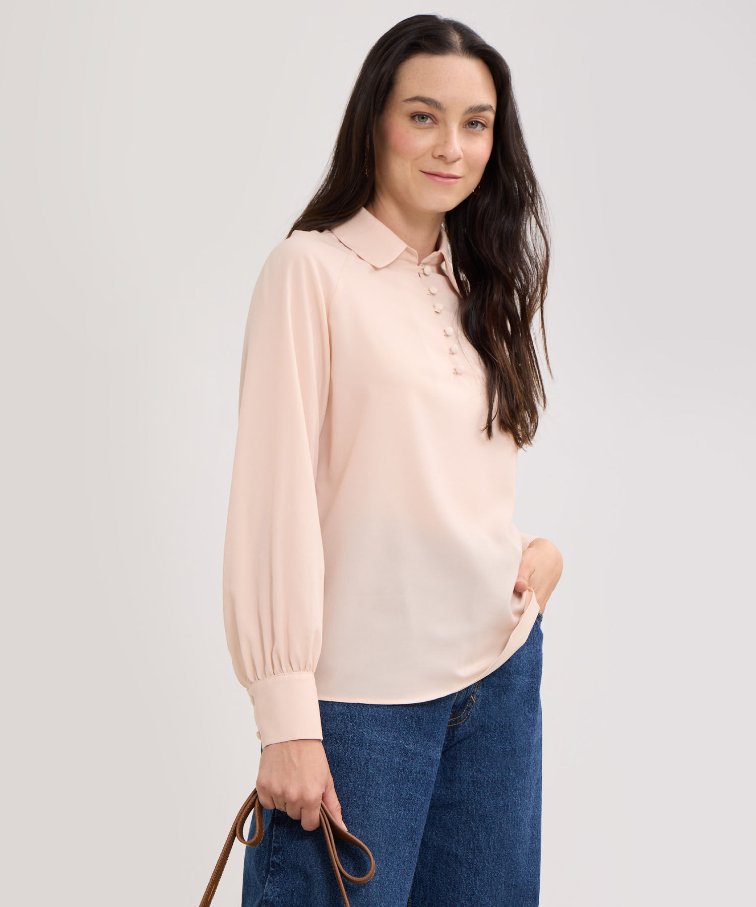 Camisa Unicolor Con Casquetes