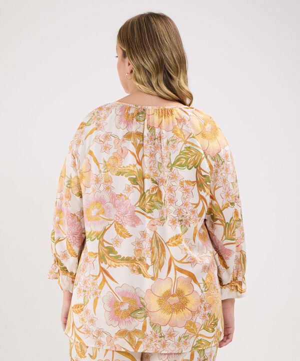 Blusa Estampada Manga 3/4