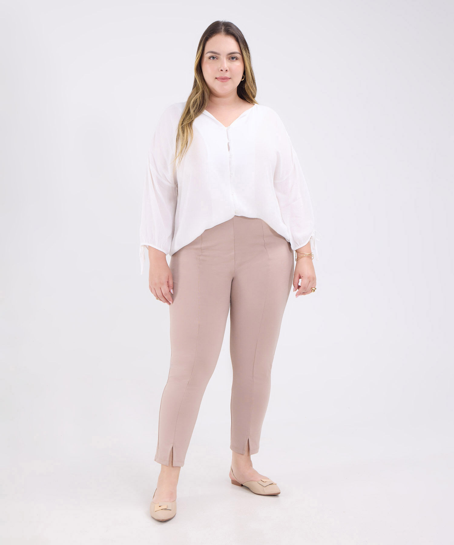 Blusa Manga ¾ Escotada