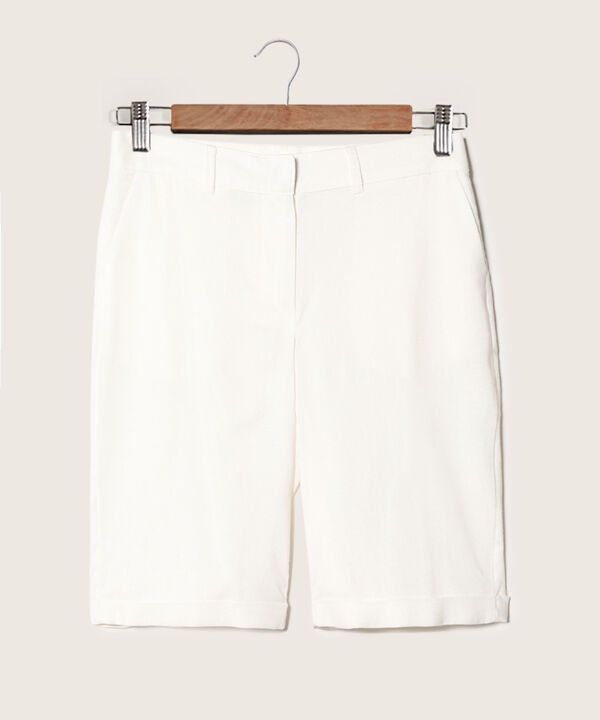 Bermuda Larga Unicolor En Lino