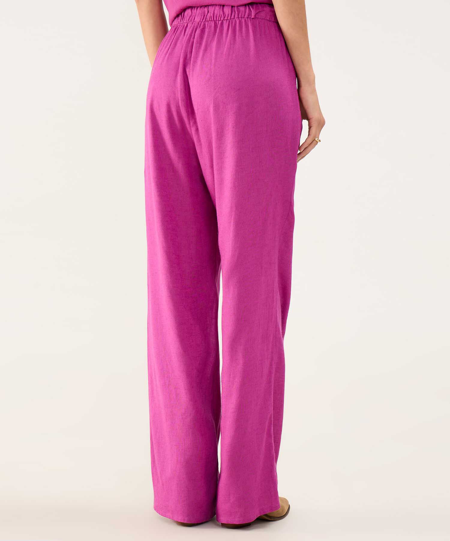 Pantalón Fluido en Efecto Lino