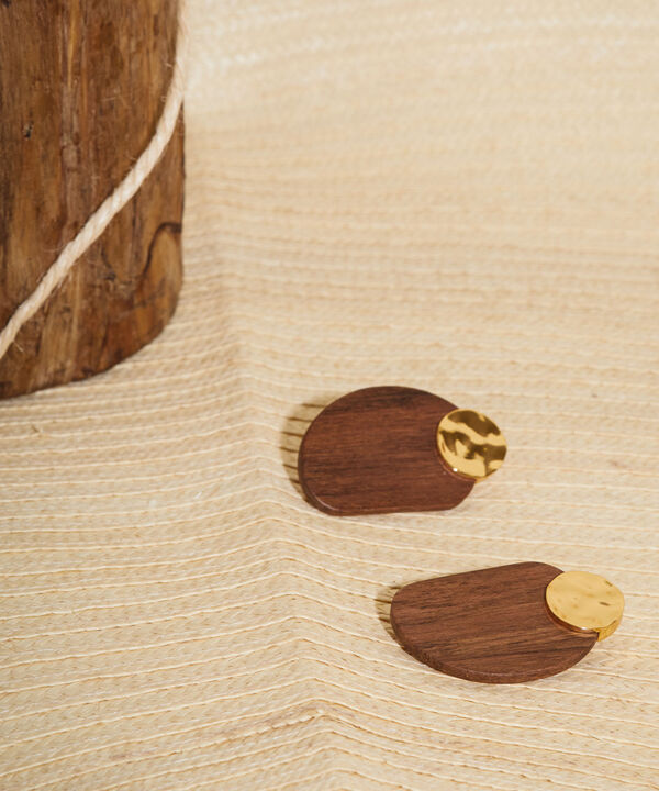 Topos En Madera Y Baño Oro 24K