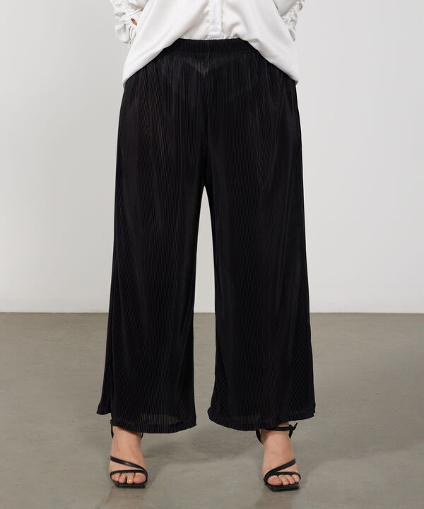 Pantalón Culotte En Tela Plisada