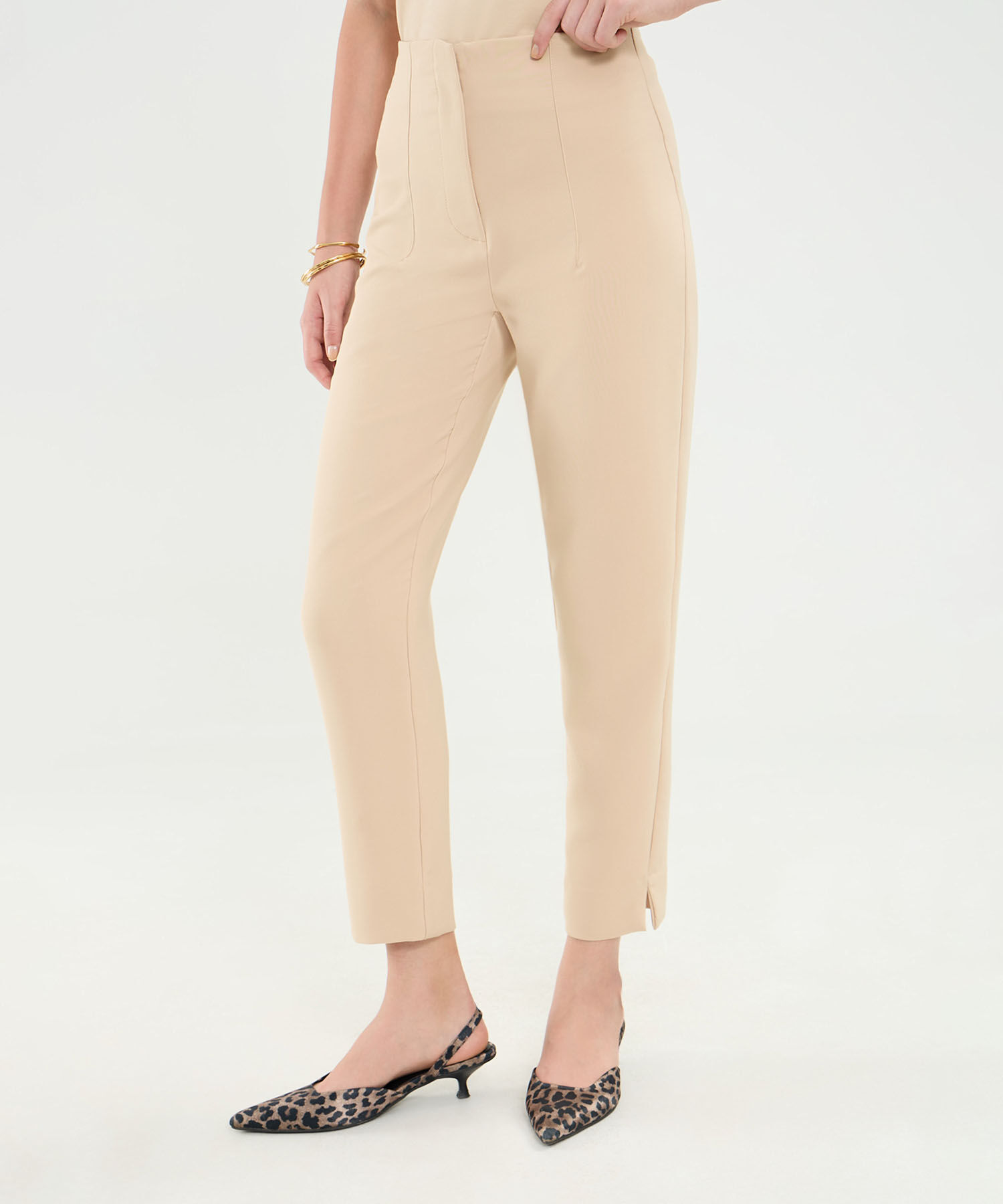 Pantalon Tiro Alto Para Mujer