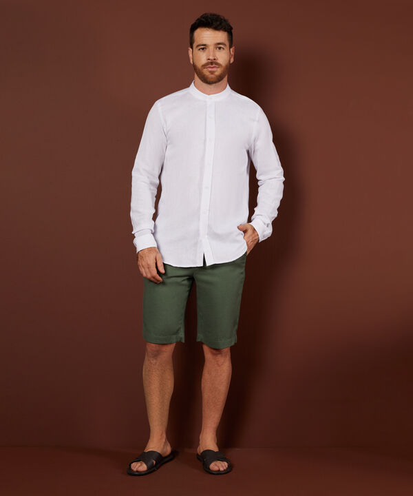 Camisa Unicolor Manga Larga Cuello Neru image number null