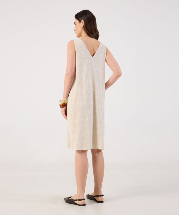 Vestido Corto Con Escote En V Y Bordado Para Mujer