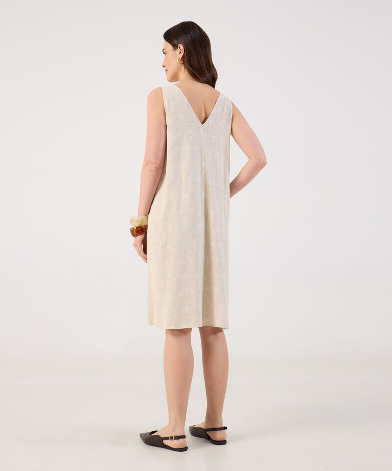 Vestido Corto Con Escote En V Y Bordado Para Mujer