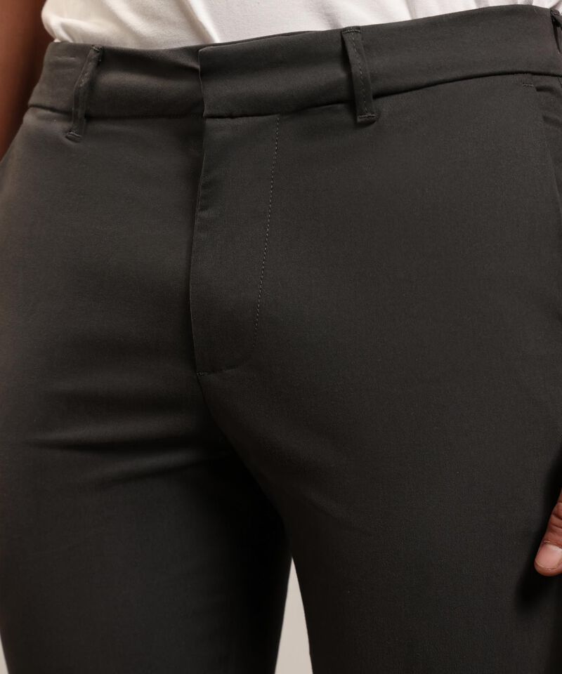 Pantalon Tipo Chino Unicolor 