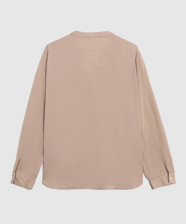 Blusa Fluida con Cuello Mao para Mujer image number null