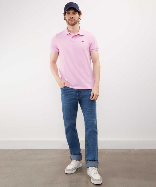Polo Tejido Unicolor Cuello Y Puños Tejidos,Sin Bolsillo Con Hiladillo. image number null