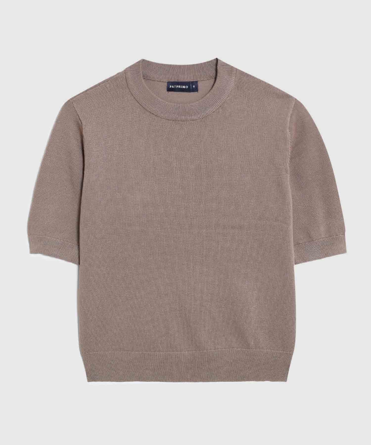 Camiseta Unicolor Manga Corta para Mujer