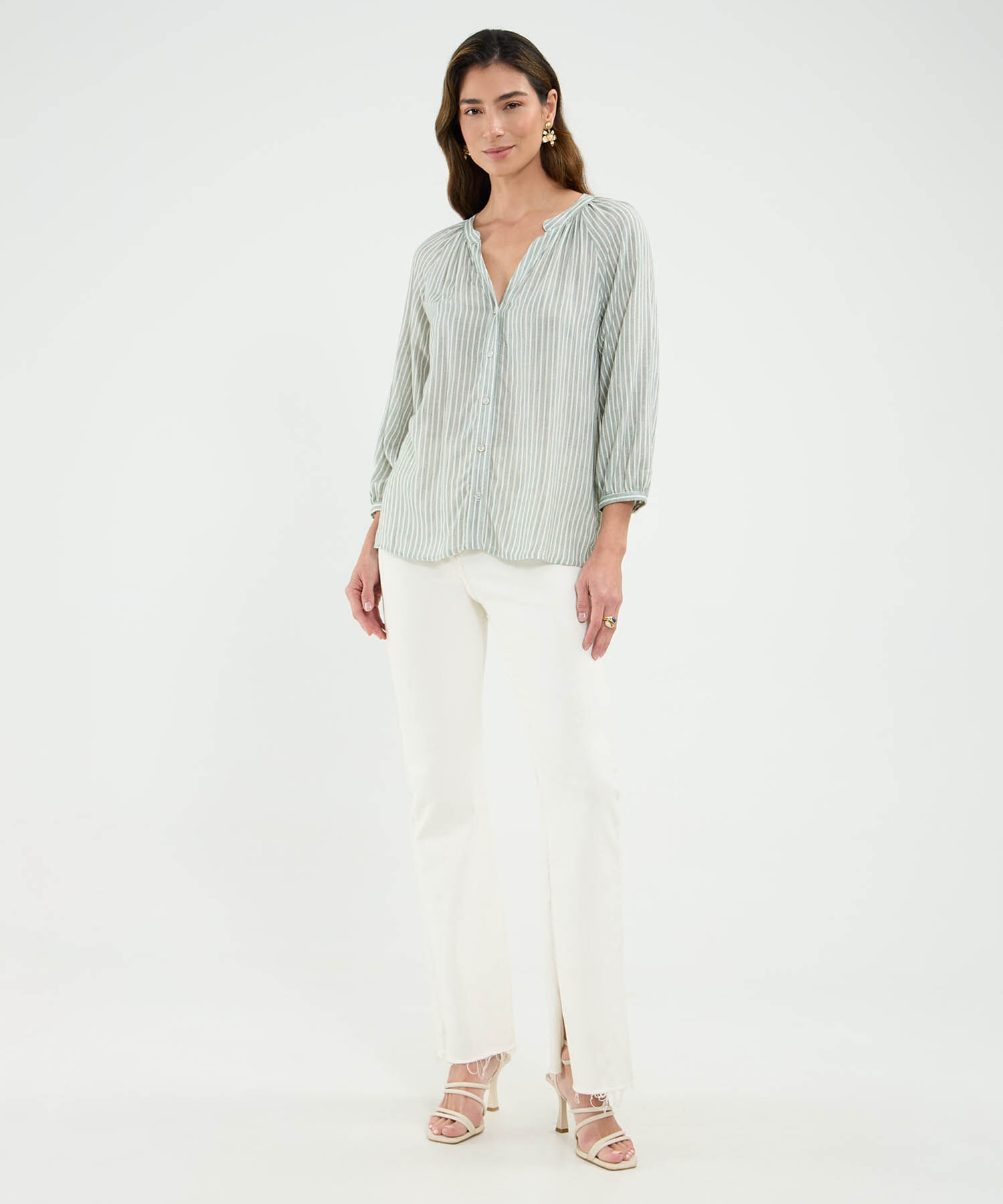 Blusa Estampada Escote en V